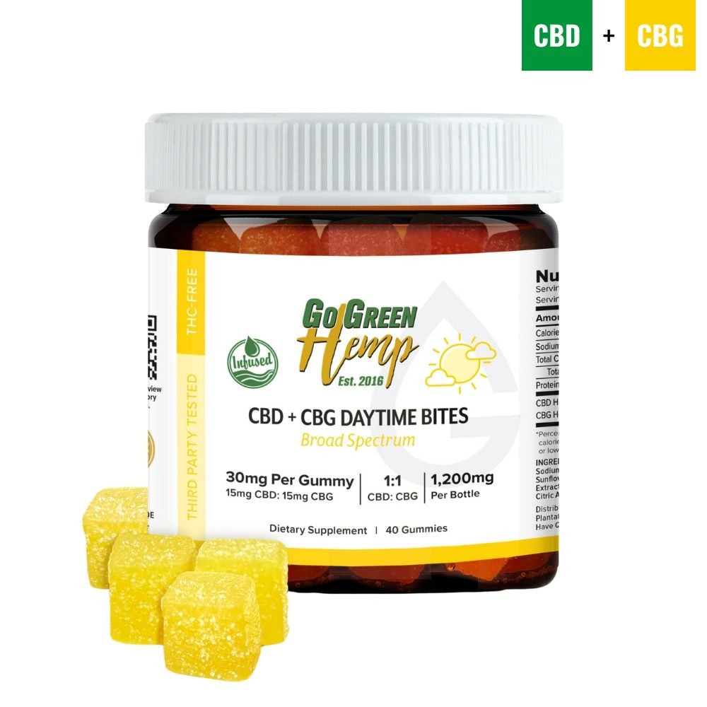 CBG Gummies for Focus | 15mg CBG + 15mg CBD | THC-Free | Vegan