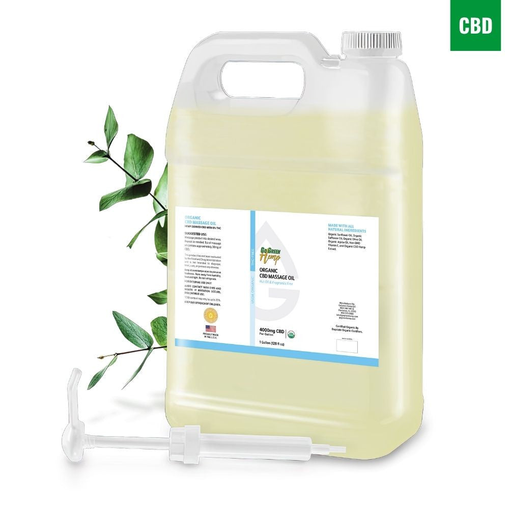 Bulk CBD Massage Oil | 5 Gallons (20,000mg) | USDA Organic | Wholesale